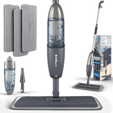 Microfibre Spray Mops for Floors Cleaning 360 Degree Rotating Floor Mop Flat Dry Wet Mop with Spray Funcation with 3 Washable Replacement Pads 1 Bo