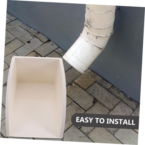 Gutter Downspout Splash Guard with Rainwater Strainer, Durable PVC Clog Drainage Design 2