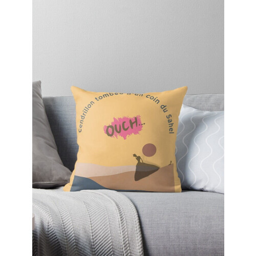 Housse de coussin Cendrillon, motif inspiré du Sahel