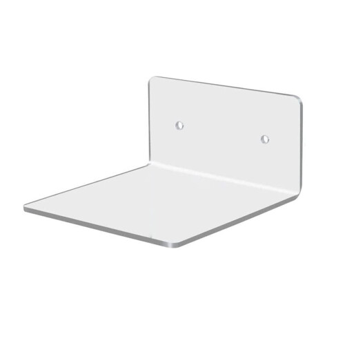 Klar akryl svævende hylde 10x10cm