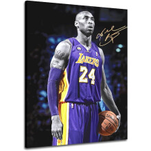 Póster de lienzo de Kobe Bryant, Mamba Mentality Art, 24x36 pulgadas.