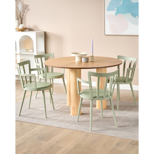 Beliani Set of 4 Dining Chairs MORILL Light Green 1