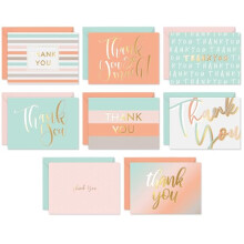 Sweetzer & Orange Blank Thank You Cards with Envelopes, Set of 24 Notecards in 3 Colors, Includes Card Box, Perfect for Teachers, Baby Showers, Weddi