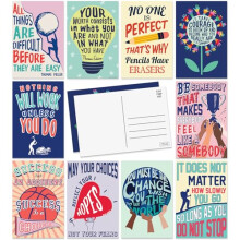 SWEETZER & ORANGE Motivational Postcards Pack (60 Cards) 4x6 decor flyers for Kids and Adults. Growth Mindset Affirmation memos, Mindfulness paper sl