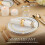 Plastic Dinner Plates White Gold 10.25 Inch 100 Pack 5