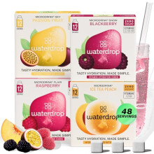 waterdrop Microdrink Bestseller Set | 48 Drops | 4 Flavours | Sugar-free Instant Drink | Natural fruit and plant extracts + valuable vitamins | Effe