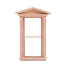 Fa mini ház ablaktámla DIY babaház dekorációhoz