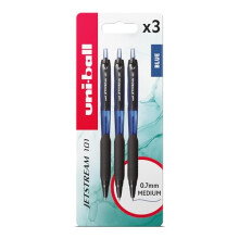 uni-ball Jetstream 101 Retractable Blue Ballpoint Gel Pens. 0.7mm Tip. Back To School Stationery, Smooth Writing and Colouring. Water Resistant Uni S