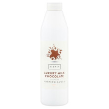 Simply Luxury Milk Chocolate Topping Sauce, Ready to Use Dessert Sauce for Ice Cream, Waffles, Pancakes, Coffee & Milkshakes (1 kg)