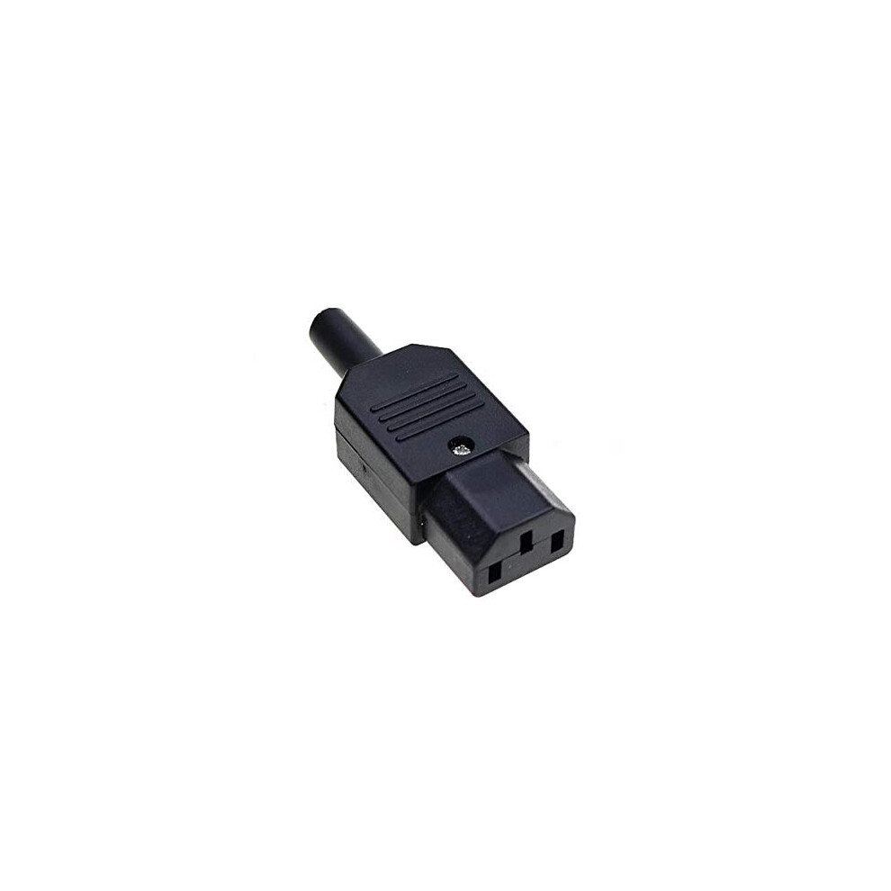 Iec C14 Power Connector 10A 250V Rewirable Plug, Iec 320 C14 Male Connector For Power Cable Black 9310869746935
