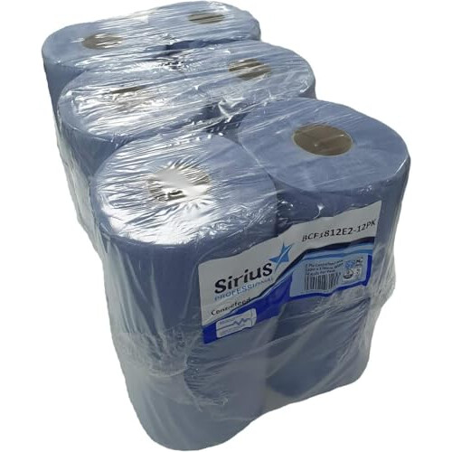 12 x Centre Feed Rolls Blue Tissue Paper Roll (2 Ply)