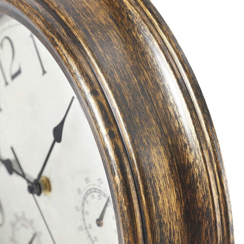 12-tums utomhusväggklocka med termometer och hygrometer 2