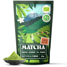 NaturaleBio Japanese Organic Matcha Green Tea Powder - Premium Grade - 1kg. Tea Produced in Japan, Uji, Kyoto. Use for Drinking, Smoothie Making and