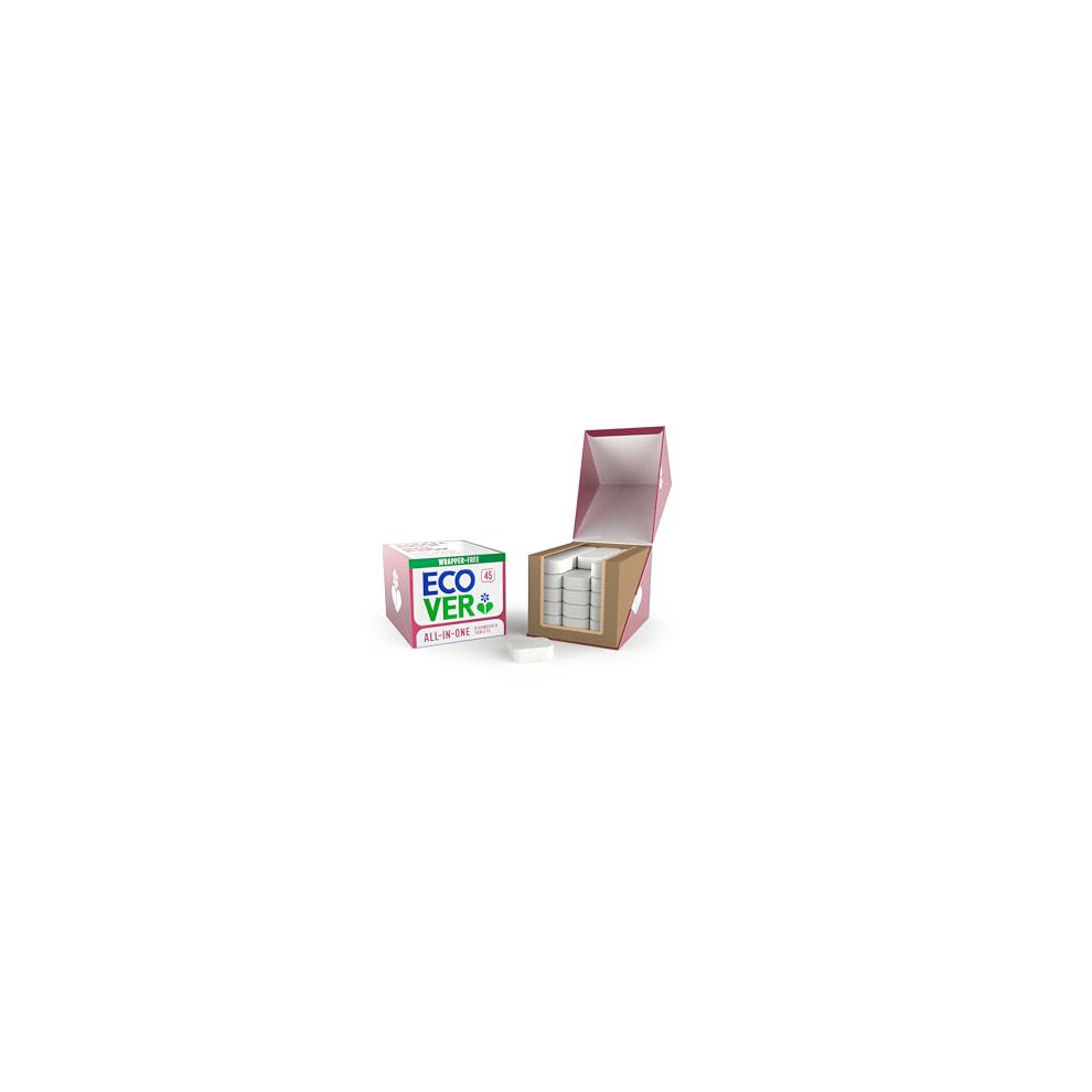 Ecover Allinone Dishwasher Tablets Contains Salt Rinse Aid Power Cleaning Mandarin And Lemongrass Scent Pack Of 1 45 Tablets