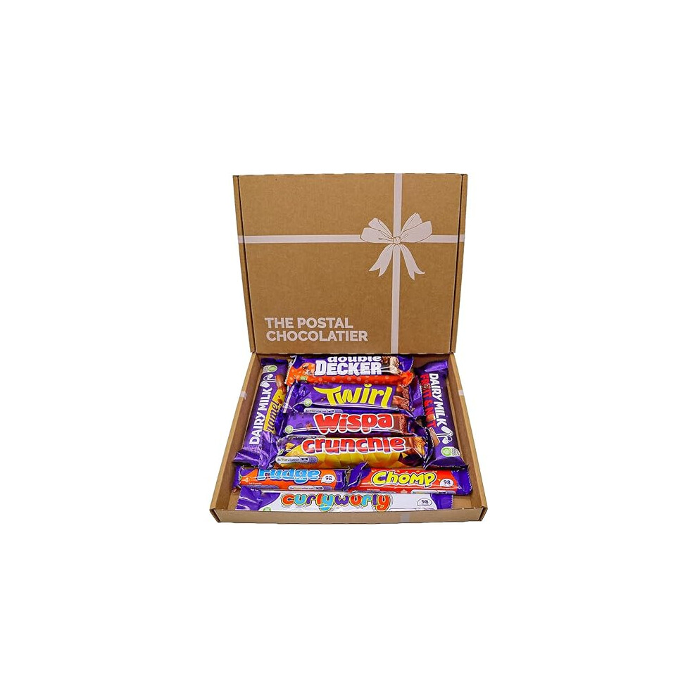 The Postal Chocolatier Dairy Milk Chocolate Gift Box Hamper, Full Sized Bars, Letterbox Friendly, Perfect For Presents, Surprises Birthdays And Treats, Twirl, Double Decker