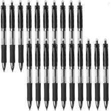 Stylos gel noirs 0,5 mm, lot de 20