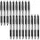 Stylos gel noirs 0,5 mm, lot de 20 1