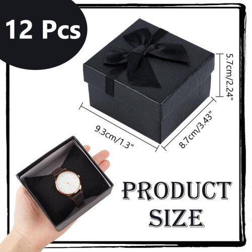 12Black Watch Gift Boxes with Flannel Pillow 1