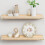 24inch Pine Floating Shelves Set of2with Acrylic Lip 1