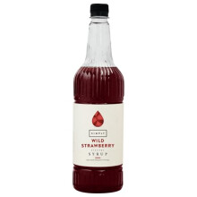 Simply Wild Strawberry Syrup Vegan Nut Free Flavoured Syrup for Coffee Cocktails Baking 1 Litre