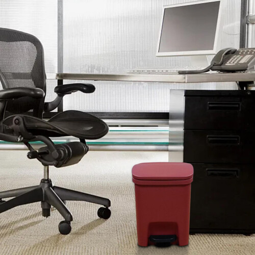 Slim Rectangular Kitchen Step Trash Can with OdorSealing Lid and Silent SoftClose Pedal 1