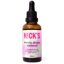 NICKS Stevia Drops (50ml) Natural Sugar Free Zero Calorie Liquid Keto Sweetener Gluten Free Low Carb Sugar Substitute Alternative (Pack of 1)