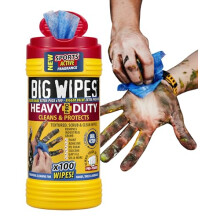 Big Wipes Heavy Duty Pro+ Hand Wipes – Textured Dual-Sided Cleaning Wipes for Paint, Grease, Oil - Industrial Cleaning Products for Tools & Surfaces