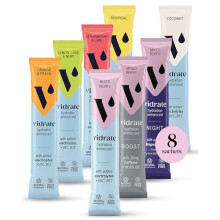 Vidrate Electrolytes Powder - Hydration Sachets Packed with Vitamins - Zero Sugar Rehydration Sachet with No Artificial Sweeteners & Preservatives -
