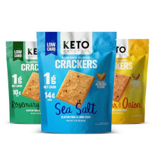 Keto Crackers (Sea Salt, Rosemary & Garlic, Cheddar & Onion) Variety pack, low carb crackers, Keto Snacks, low carb snack, high fibre & gluten free (