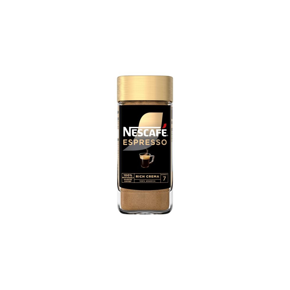 Nescafe Nescafé Espresso Instant Coffee, Rich Crema, 100 Percent Arabica Premium Instant