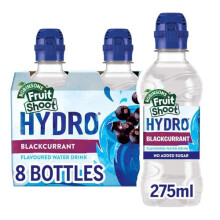 FRUIT SHOOT Hydro Blackcurrant Fruit Flavoured Water, 275ml (Pack of 8)
