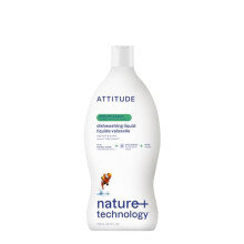 ATTITUDE Washing Up Liquid, EWG Verified, Plant-Based & Vegan Dish Soap, Naturally Derived, Green Apple & Basil Scent, 700 mL