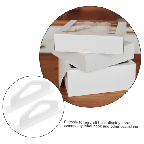 Self Adhesive Hang Tabs 200 Pack Plastic Retail Display Hooks for Pegboard and Wall Mount 2