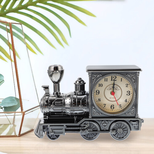 Locomotive-Shaped Alarm Clock in Grey ABS 1