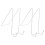 Iron Wire Plate Display Stand Easel White 2pcs 4