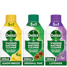 Dettol, Washing Machine Cleaner, Multipack, 750ml (250ml x 3pck) Triple Fragrance, Antibacterial, Removes Bacteria, Odours, Limescale, Hidden Dirt, L