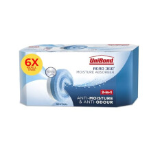 UNIBOND Aero 360 Moisture Absorber Neutral Refill Tabs, Ultra-Absorbent and Odour-Neutralising for Aero 360 Dehumidifier, Condensation Absorber, Pa