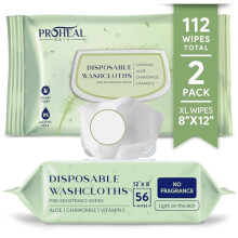 Wipes X Large Cleansing Wet Wipes for Adults, #1Sensitive Baby Wipes Cleans, Protects - 2 Packs of 56 Disposable Incontinence Wipes, 30x20 cm Adult W