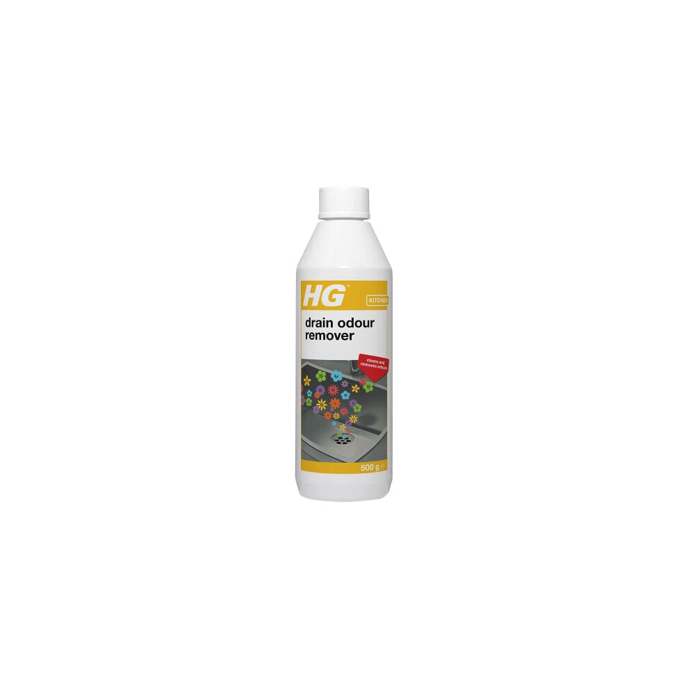 Hg Drain Odour Remover Cleans Deodourises Kitchen Bathroom Sinks Drains Toilets Shower Trays 05Kg