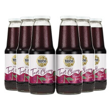 Biona Organic Tart Cherry Juice Multipack 6x1L Not from Concentrate Pressed Fruit Juice Freshly Harvested by Organic Farmers Source of Vitamins