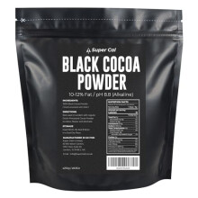 Black Cocoa Powder for Baking - 250g Pouch | Intense Deep Black Dutch Processed Unsweetened Cocoa Powder | pH 8.8 (Zero Bitterness) with 10-12% Fat |