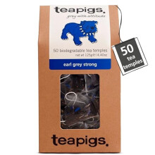 Teapigs Earl Grey Strong Tea - Strong Black Tea Bags with Darjeeling, Ceylon & Bergamot - Bold and Zesty Blend - 50 Temples