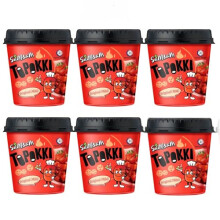 SamSam Instant Tteokbokki Topokki Korean Rice Cakes Chewy Street Snack, Multi Flavours, Carbonara, Cheese, Curry, Garlic Teriyaki, Jjajang, Rose, Ori