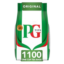 PG Tips One Cup Biodegradable Square Everyday Tea Bags Bulk for Catering Birthdays Office Tea Breaks and Afternoon Tea Pack Of 1100 Teabags