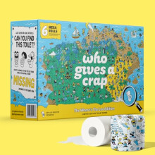Who Gives A Crap Wheres The Loo Edition Premium Bamboo Twice as Long Toilet Roll Box of 6 3Ply 270 Sheets Soft Strong Sustainable