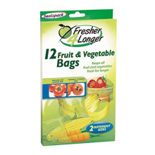 Sealapack Fresh For longer Fruit Veg Bags 12 Pk Green