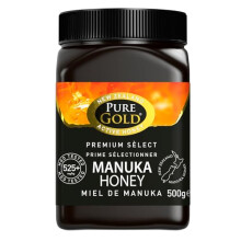 Pure Gold - Manuka Honey - 525+ MGO Certified Premium - 500g - New Zealand, Ethically Sourced, Raw & Unpasteurised - Naturally Made by Bees & Home Tr
