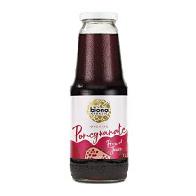 Biona Organic Pomegranate Juice 1L Pack of 6 Pure Pressed Fruit Juice Freshly Harvested by Organic Farmers Vegan Drinks