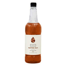 Simply Toffee Nut Syrup, Vegan & Nut Free Flavoured Syrup for Coffee, Cocktails & Baking (1 Litre)