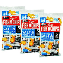 Burtons Fish 'N' Chips Salt Vinegar Flavour Baked Snack Biscuits (15 packs x 25g)